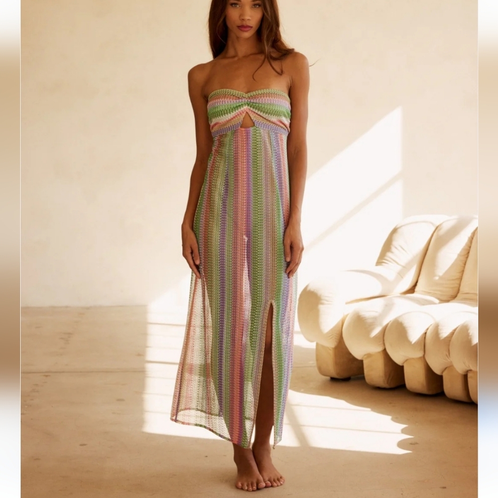 Striped Multicolor Maxi Dress